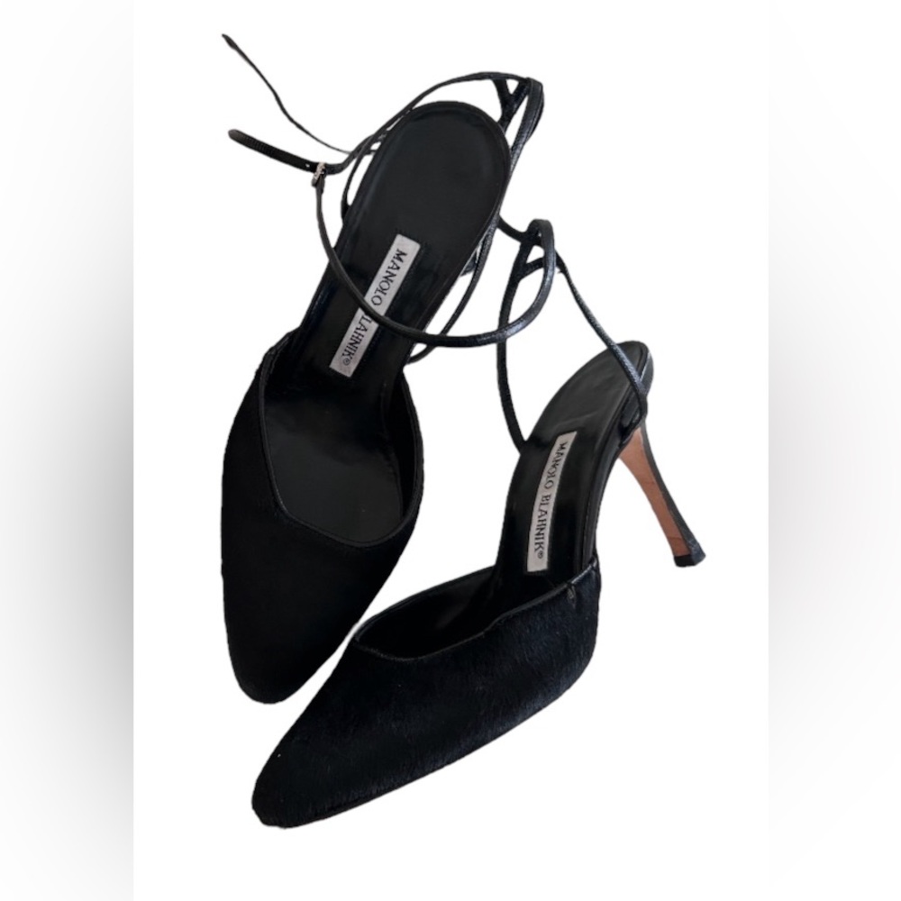 Manolo Blahnik Ponyhair Slingback Pumps